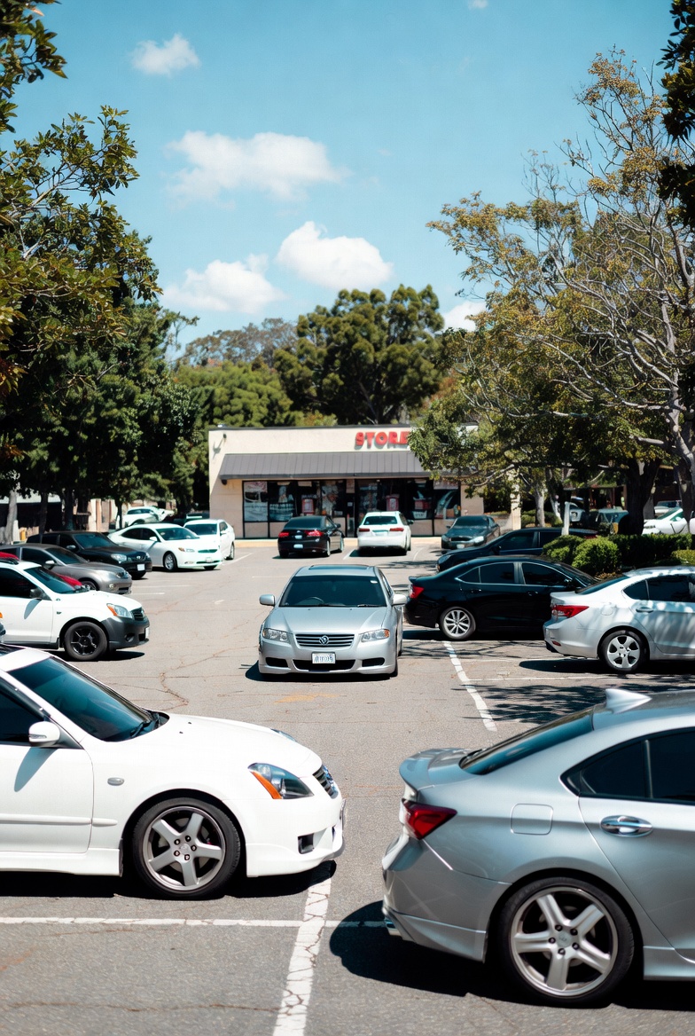 Commercial parking lot cleaning service